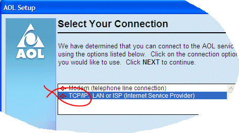 AOL TCP/IP Setup