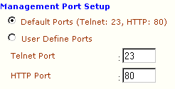 Management ports on router