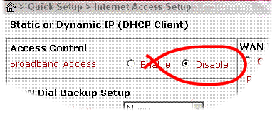 Disable Static/Dynamic DHCP Client