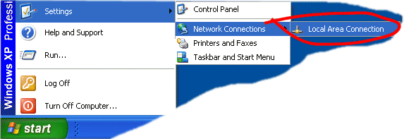 WindowsXP Network Connections