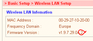 WLAN Hardware version