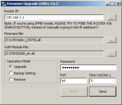 Firmware Upgrade Utility 3.6.5