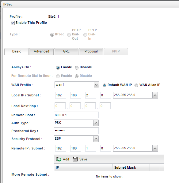 VPN Profile 1 (WAN1)