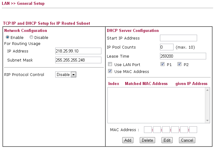 Vigor Router Faq 2nd Lan Subnet