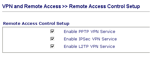 Enable Vigor VPN Service
